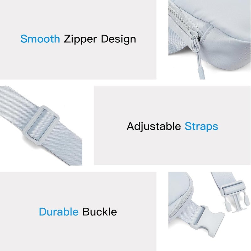 Telena Belt Bag for Women Men Fashionable Crossbody Fanny Pack for Women Waist Bag with Adjustable Strap Light Blue - Image 5